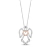 Thumbnail Image 1 of Hallmark Diamonds Angel Necklace 1/10 ct tw Sterling Silver & 10K Rose Gold 18”