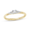 Thumbnail Image 0 of Round-Cut Diamond Chevron Sides Promise Ring 1/20 ct tw 10K Yellow Gold