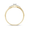 Thumbnail Image 2 of Diamond Chevron Sides Promise Ring 1/20 ct tw 10K Yellow Gold