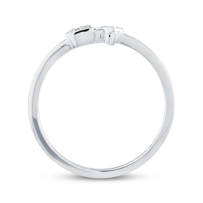 Main Image 2 of Diamond Accent Lock & Key Promise Ring 10K White Gold