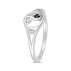 Thumbnail Image 2 of Black & White Diamond Yin-Yang Open Ring 1/20 ct tw Sterling Silver