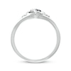 Thumbnail Image 3 of Black & White Diamond Yin-Yang Open Ring 1/20 ct tw Sterling Silver