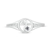 Thumbnail Image 4 of Black & White Diamond Yin-Yang Open Ring 1/20 ct tw Sterling Silver