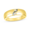 Thumbnail Image 1 of Men’s Diamond Yin-Yang Band 1/20 ct tw 10K Yellow Gold