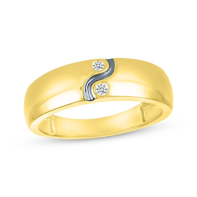 Men’s Diamond Yin-Yang Band 1/20 ct tw 10K Yellow Gold