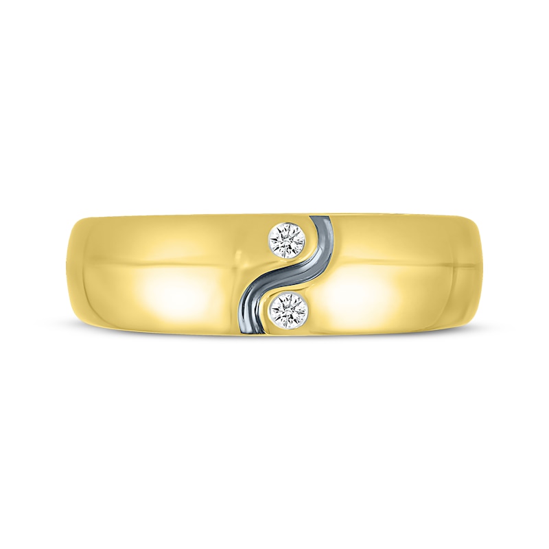 Men’s Diamond Yin-Yang Band 1/20 ct tw 10K Yellow Gold