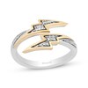 Disney Treasures Hercules Diamond Lightning Bolt Bypass Ring 1/15 ct tw Sterling Silver & 10K Yellow Gold
