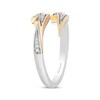 Disney Treasures Hercules Diamond Lightning Bolt Bypass Ring 1/15 ct tw Sterling Silver & 10K Yellow Gold