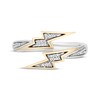 Disney Treasures Hercules Diamond Lightning Bolt Bypass Ring 1/15 ct tw Sterling Silver & 10K Yellow Gold