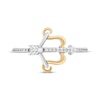 Disney Treasures Hercules Diamond Bow & Arrow Ring 1/20 ct tw Sterling Silver & 10K Yellow Gold