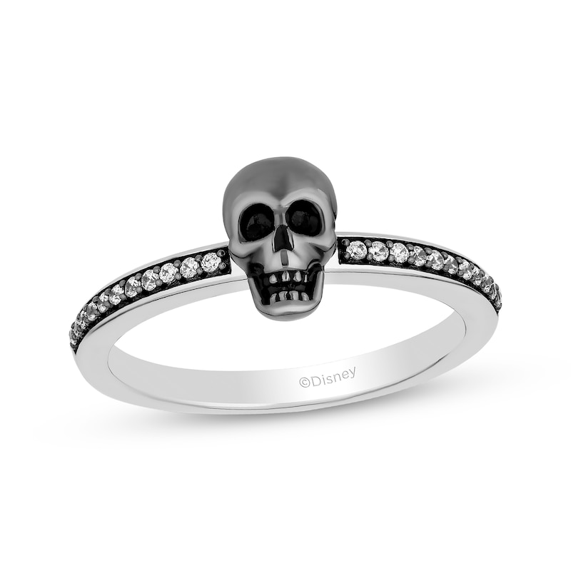 Disney Treasures Pirates of the Caribbean Diamond Skull Ring 1/10 ct tw Sterling Silver