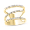 Thumbnail Image 0 of Diamond Three-Row Diagonal Ring 1/2 ct tw 10K Yellow Gold