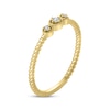 Thumbnail Image 1 of Diamond Three-Stone Rope Promise Ring 1/20 ct tw 10K Yellow Gold