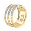 Thumbnail Image 0 of Diamond Faux Stack Three-Row Ring 1/2 ct tw 10K Yellow Gold