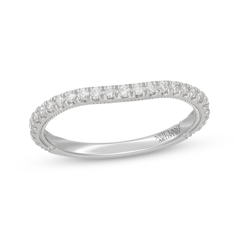 Main Image 1 of Neil Lane Artistry Lab-Grown Diamond Curved Wedding Band 1/3 ct tw 14K White Gold