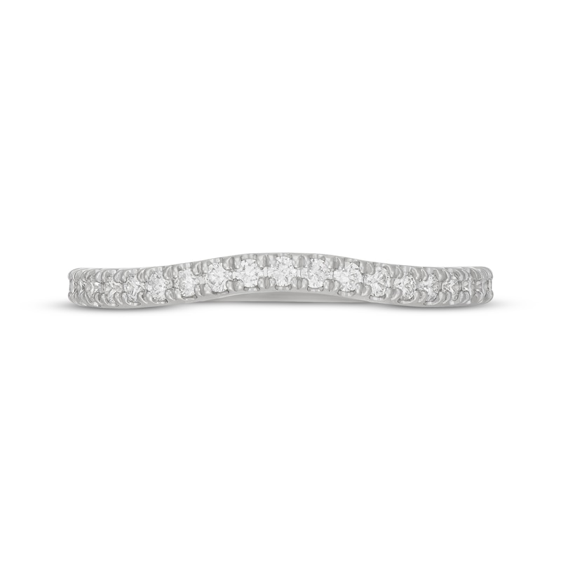Main Image 3 of Neil Lane Artistry Lab-Grown Diamond Curved Wedding Band 1/3 ct tw 14K White Gold