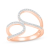 Thumbnail Image 0 of Diamond Open Shank Loop Ring 1/4 ct tw 10K Rose Gold