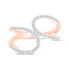 Thumbnail Image 4 of Diamond Open Shank Loop Ring 1/4 ct tw 10K Rose Gold