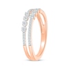 Thumbnail Image 2 of Diamond Two-Row Faux-Stack Ring 1/4 ct tw 10K Rose Gold