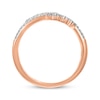 Thumbnail Image 3 of Diamond Two-Row Faux-Stack Ring 1/4 ct tw 10K Rose Gold