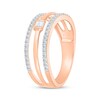 Baguette & Round-Cut Diamond Faux-Stack Ring 1/4 ct tw 10K Rose Gold