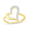 Thumbnail Image 1 of Diamond Heart Outline Ring 1/10 ct tw 10K Yellow Gold