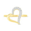 Thumbnail Image 1 of Diamond Heart Outline Ring 1/10 ct tw 10K Yellow Gold