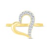Thumbnail Image 2 of Diamond Heart Outline Ring 1/10 ct tw 10K Yellow Gold