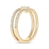 Emerald-Cut Diamond Faux-Stack Ring 7/8 ct tw 14K Yellow Gold