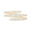 Emerald-Cut Diamond Faux-Stack Ring 7/8 ct tw 14K Yellow Gold