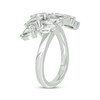 Pear-Shaped & Marquise-Cut Diamond Bypass Ring 1-3/4 ct tw 14K White Gold