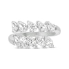 Pear-Shaped & Marquise-Cut Diamond Bypass Ring 1-3/4 ct tw 14K White Gold