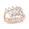 Thumbnail Image 0 of Pear-Shaped & Marquise-Cut Diamond Three-Row Bypass Ring 2-1/4 ct tw 14K Rose Gold