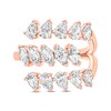 Thumbnail Image 2 of Pear-Shaped & Marquise-Cut Diamond Three-Row Bypass Ring 2-1/4 ct tw 14K Rose Gold