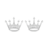 Thumbnail Image 1 of Hallmark Diamonds Crown Stud Earrings 1/8 ct tw Sterling Silver