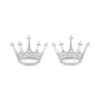 Thumbnail Image 1 of Hallmark Diamonds Crown Stud Earrings 1/8 ct tw Sterling Silver