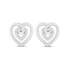 Thumbnail Image 1 of Hallmark Diamonds Double Heart Stud Earrings 1/15 ct tw Sterling Silver