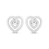 Thumbnail Image 2 of Hallmark Diamonds Double Heart Stud Earrings 1/15 ct tw Sterling Silver