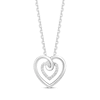 Thumbnail Image 1 of Hallmark Diamonds Double Heart Necklace 1/20 ct tw Sterling Silver 18&quot;