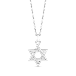 Hallmark Diamonds Star of David Necklace 1/15 ct tw Sterling Silver 18"