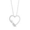 Thumbnail Image 1 of Hallmark Diamonds Twist Heart Necklace 1/20 ct tw Sterling Silver 18&quot;