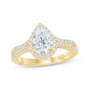 Thumbnail Image 1 of Monique Lhuillier Bliss Pear-Shaped Lab-Grown Diamond Engagement Ring 1-1/3 ct tw 18K Yellow Gold