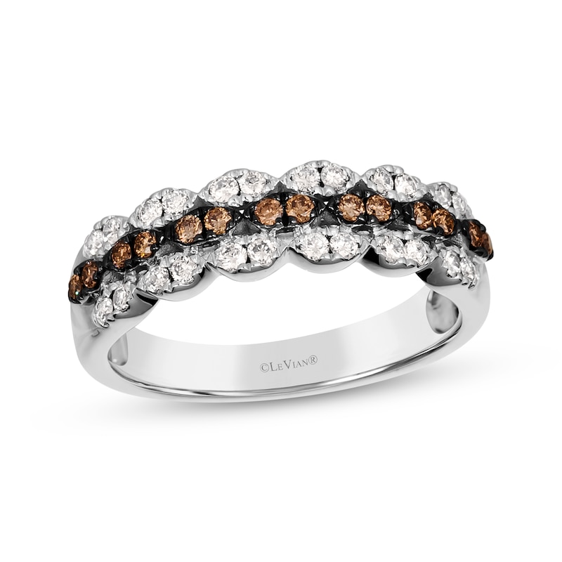 Main Image 1 of Le Vian Venetian Mosaic Diamond Scalloped Ring 3/8 ct tw 14K Vanilla Gold