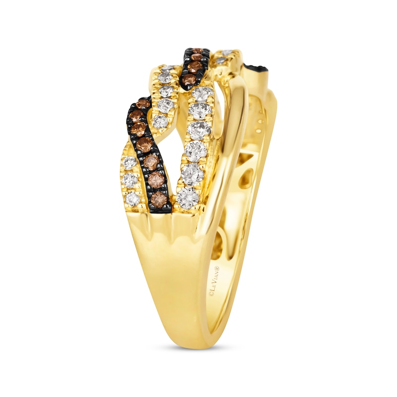 Main Image 2 of Le Vian Chocolate Twist Diamond Ring 1/2 ct tw 14K Honey Gold