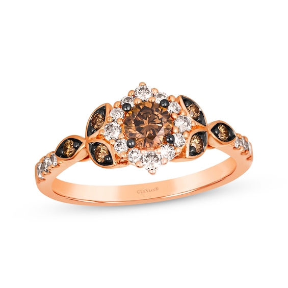 Le Vian Venetian Mosaic Diamond Ring 3/4 ct tw 14K Strawberry Gold