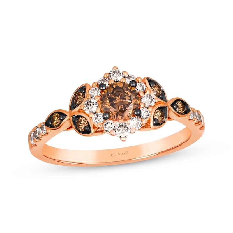 Main Image 1 of Le Vian Venetian Mosaic Diamond Ring 3/4 ct tw 14K Strawberry Gold