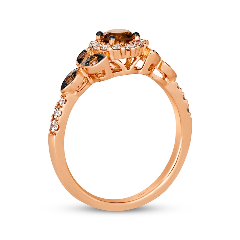 Main Image 3 of Le Vian Venetian Mosaic Diamond Ring 3/4 ct tw 14K Strawberry Gold