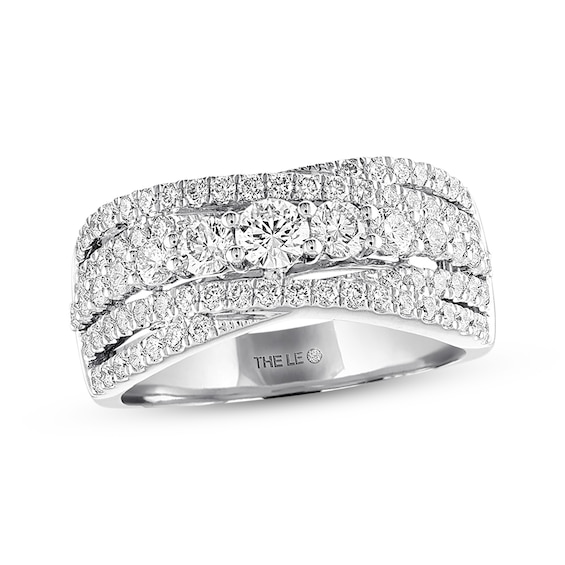 THE LEO Diamond Anniversary Ring 1-1/3 ct tw Round-cut 14K White Gold