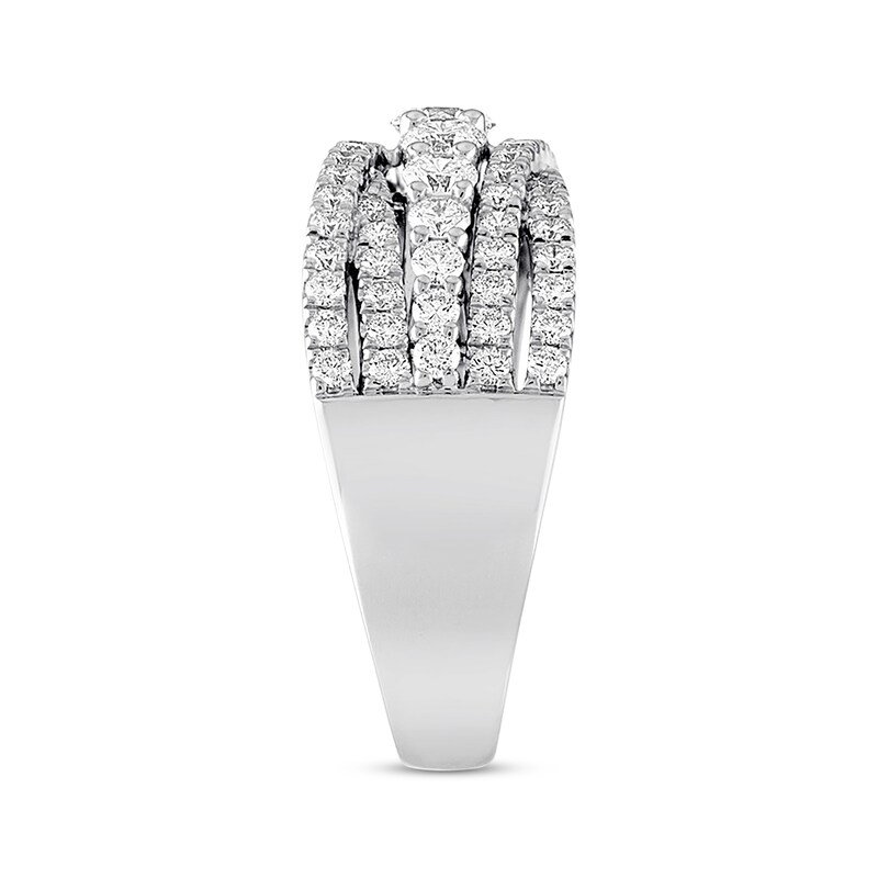 Main Image 2 of THE LEO Diamond Anniversary Ring 1-1/3 ct tw Round-cut 14K White Gold