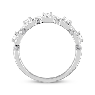 THE LEO Diamond Anniversary Ring 7/8 ct tw Princess & Round-cut 14K ...